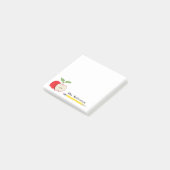 Post-it® Nom de l'enseignant Red Apple Yellow Pencil School (Incliné)