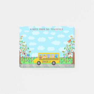 Post-it® Nom de l'enseignant Salle de classe Mignons anima