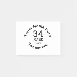 Post-it® Nom de l'équipe ici ajouter nom tournoi année text