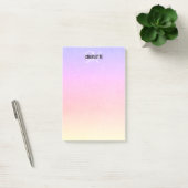 Post-it® Nom de monogramme arc-en-ciel moderne  (Bureau)