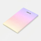 Post-it® Nom de monogramme arc-en-ciel moderne  (Incliné)