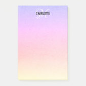 Post-it® Nom de monogramme arc-en-ciel moderne (Devant)