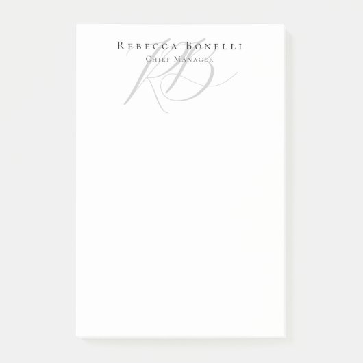Post-it® Nom de profil exclusif et unique avec monogramme (Devant)