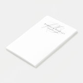 Post-it® Nom de profil exclusif et unique avec monogramme (Incliné)