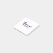 Post-it® nom de remise de diplôme violet simple minimal sty (Incliné)