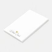 Post-it® Nom de script manuscrit monogramme moderne (Incliné)