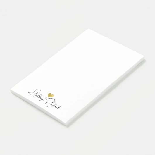 Post-it® Nom de script manuscrit monogramme moderne (Incliné)