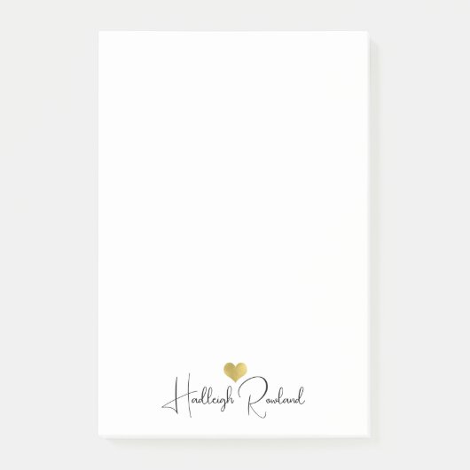 Post-it® Nom de script manuscrit monogramme moderne (Devant)