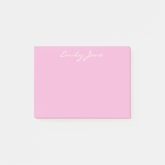 Post-it® Nom de script manuscrit rose mignonne fille person (Devant)