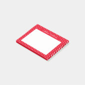 Post-it® Nom de signature Pois blanc et rouge (Incliné)