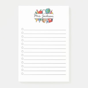 Post-it® Nom d'enseignant personnalisé Retour à l'école