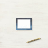 Post-it® Nom d'entreprise simple Bleu marine Moderne (Sur un bureau)