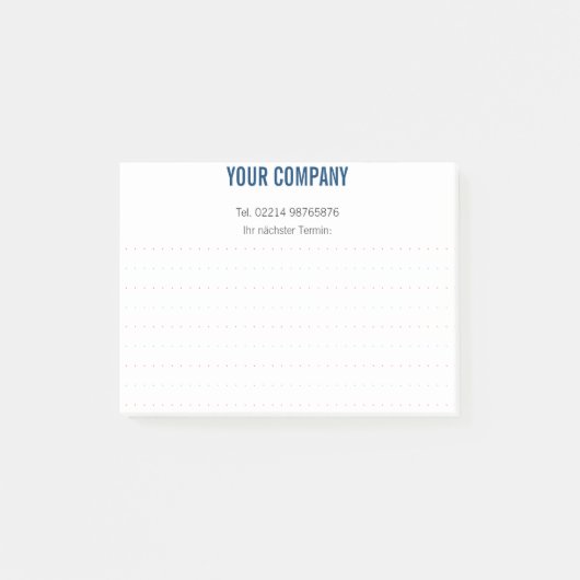 Post-it® Nom d'ombre cool notes bleues (Devant)