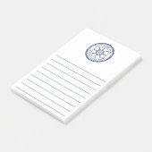 Post-it® Nom du bateau et port de voile roue du navire naut (Incliné)