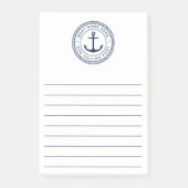 Post-it® Nom du bateau et port d'immatriculation ancre naut (Devant)