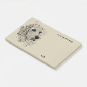 Post-it® Nom du chien d'art Abstrait beagle (Incliné)