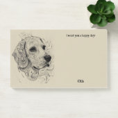 Post-it® Nom du chien d'art Abstrait beagle (Bureau)