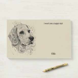 Post-it® Nom du chien d'art Abstrait beagle