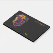 Post-it® Nom du chien d'art Abstrait Bulldog (Incliné)