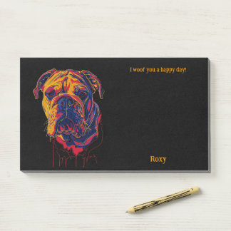 Post-it® Nom du chien d'art Abstrait Bulldog