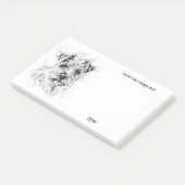 Post-it® Nom du chien d'art Abstrait du Terrier frontalier (Incliné)