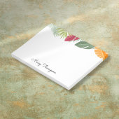 Post-it® Nom du monogramme de la frontière florale tropical