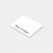 Post-it® Nom du monogramme de script élégant (Incliné)