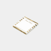 Post-it® Nom du monogramme des bandes d'or (Incliné)