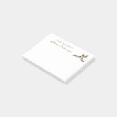 Post-it® Nom du monogramme minimal du colibri volant (Incliné)