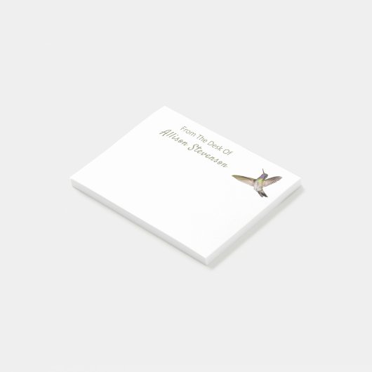 Post-it® Nom du monogramme minimal du colibri volant (Incliné)