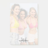 Post-it® Nom du monogramme photo personnalisé (Devant)