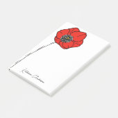 Post-it® Nom du monogramme Red Poppy (Incliné)