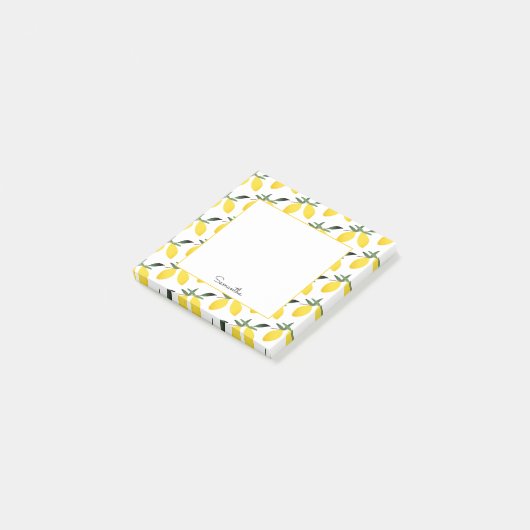 Post-it® Nom du Motif citron (Incliné)