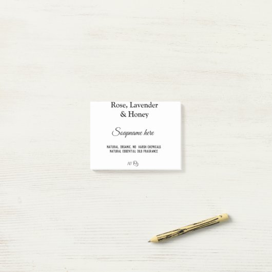 Post-it® nom du savon poids site internet ingrédients détai (Sur un bureau)