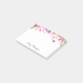 Post-it® Nom du script de bordure florale (Incliné)