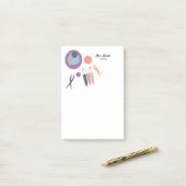 Post-it® Nom du script de cellule de classe de biologie Not (Sur un bureau)