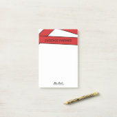 Post-it® Nom du script de classe du laboratoire judiciaire  (Sur un bureau)