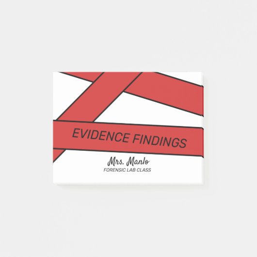 Post-it® Nom du script de classe du laboratoire judiciaire (Devant)