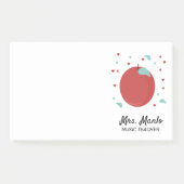 Post-it® Nom du script de l'enseignant Apple (Devant)