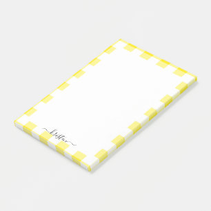 Post-it® Nom du script personnalisé jaune