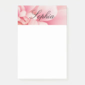 Post-it® Nom du script rose et noir (Devant)