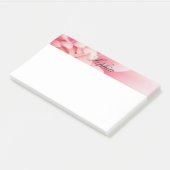 Post-it® Nom du script rose et noir (Incliné)