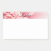 Post-it® Nom du script rose et noir (Devant)