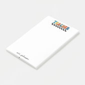 Post-it® Nom du script Super Cute Retro (Incliné)