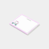 Post-it® Nom élégant de voiturette de golf rose (Incliné)