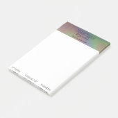 Post-it® Nom en métal holographique moderne - Notes post-it (Incliné)