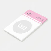Post-it® Nom et logo personnalisés Nettoyer le rose minimal (Incliné)