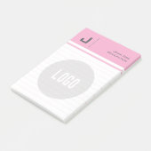 Post-it® Nom et logo personnalisés Nettoyer le rose minimal (Incliné)