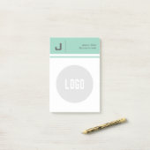 Post-it® Nom et logo personnalisés Nettoyer Simple Minimali (Sur un bureau)