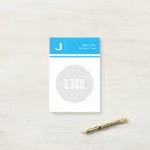 Post-it® Nom et logo personnalisés Nettoyer Simple Minimali (Sur un bureau)